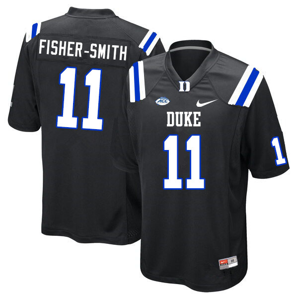 Men #11 Isaiah Fisher-Smith Duke Blue Devils College Football Jerseys Sale-Black